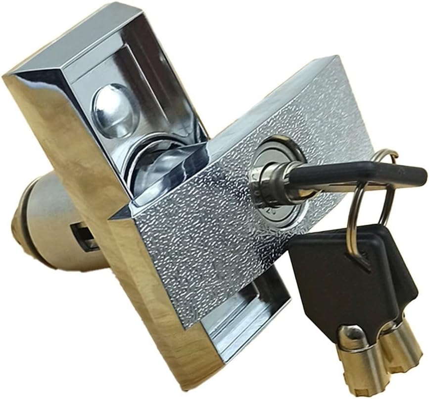 Zinc Alloy T‑Handle Security Lock Compatible with Vending Machines, Car Washing Systems, Silver