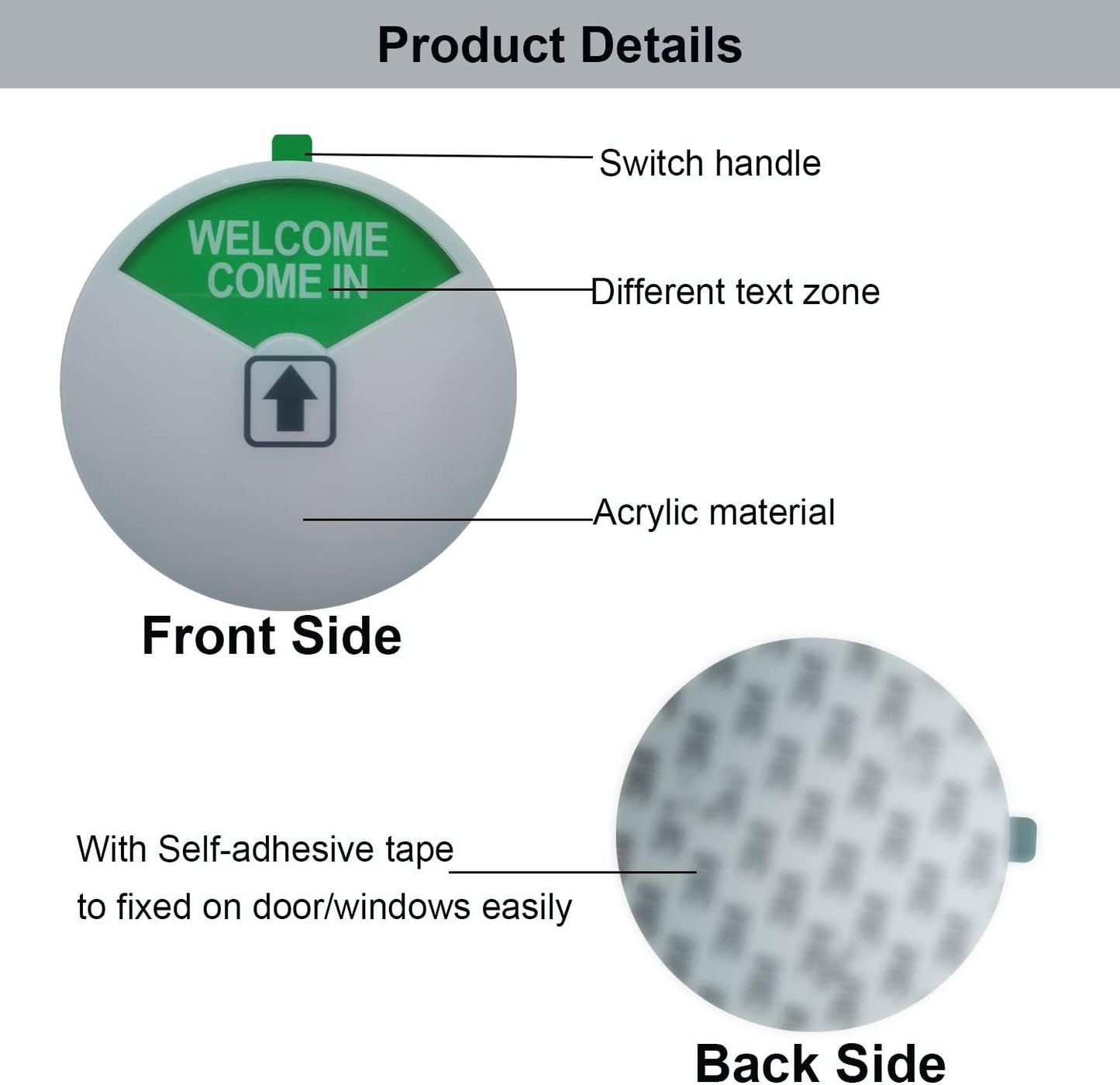 Privacy Sign,Out of Office/Please Come In/In a Meeting/Office/Conference Sign for Offices (White-3 Pack)