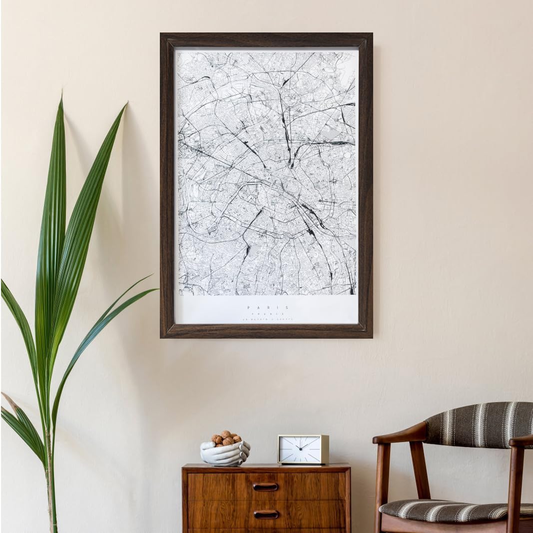 KTKDE Studio Gallery 18x24 Select Poster Frame Set of 3, Walnut Wooden frames Display Poster, Posters & Art Prints for Artwork Wall Vertical or Horizontal Display best gift