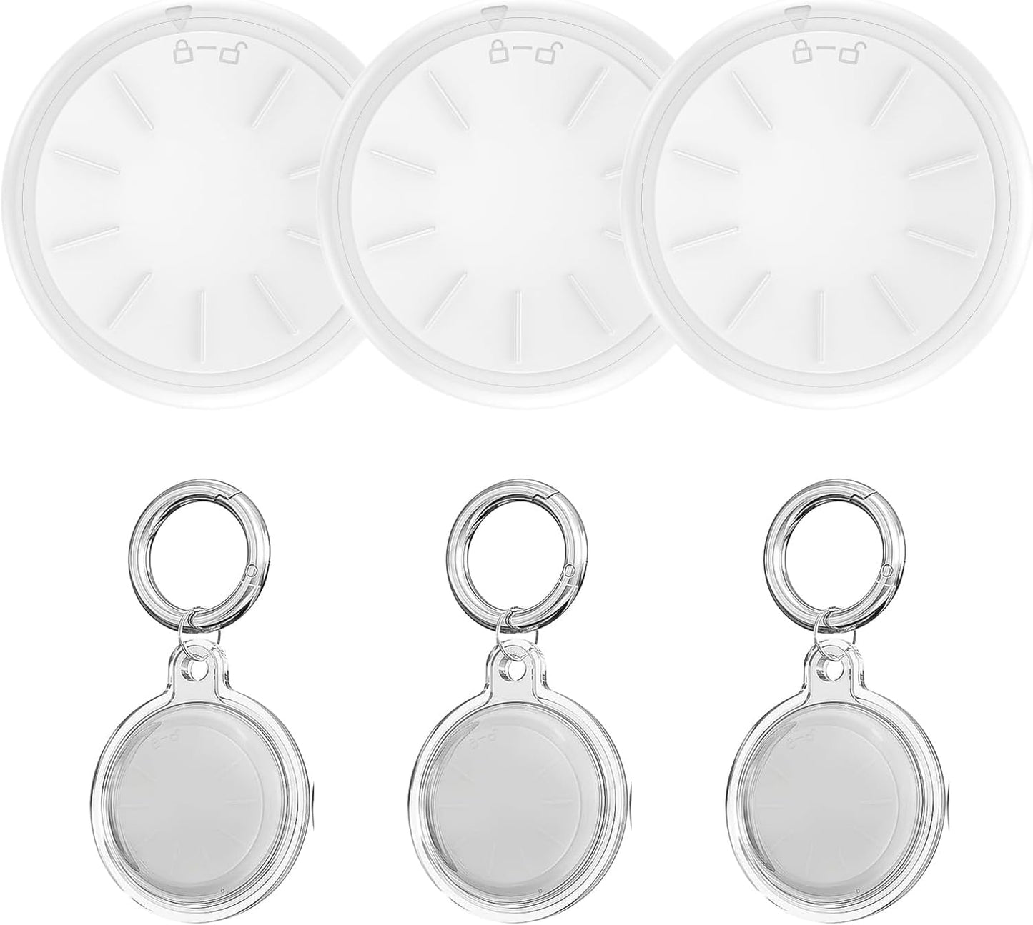 Air Tracker Tags-3 Pack, Item Tracker with Waterproof Case for Your Keys, Wallet etc, Luggage Tracker Works with Find My APP (iOS Only)