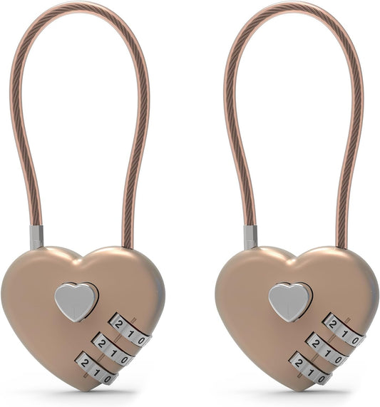 Combination Lock for Locker, Small Cable Lock with Code, 3 Digit Padlock Combination, for Luggage, Gym Locker, Suitcase, Backpack Zipper, Cabinet, Toolbox, Outdoor Fence Gate, Travel Safe