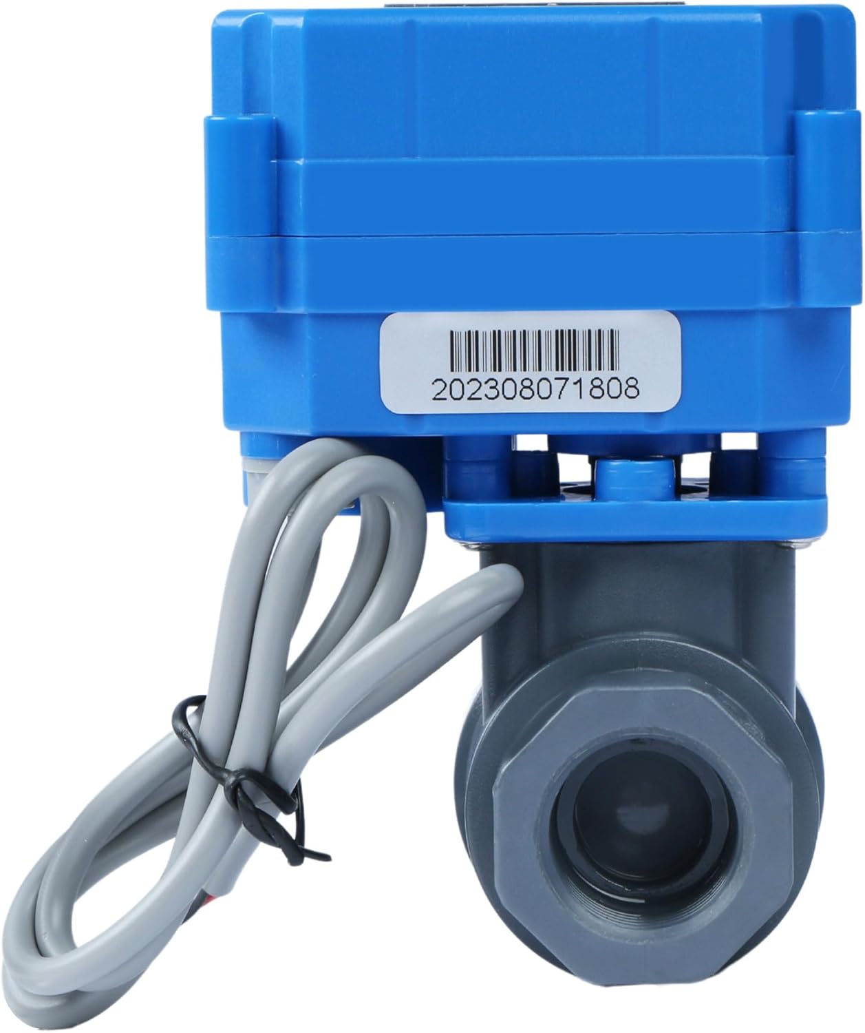 U.S. Solid 1/2 in UPVC Motorized Ball Valve - Plastic Electrical Ball Valve with Full Port, 2 Wire Auto Return, 9-36V AC/DC, Normally Closed