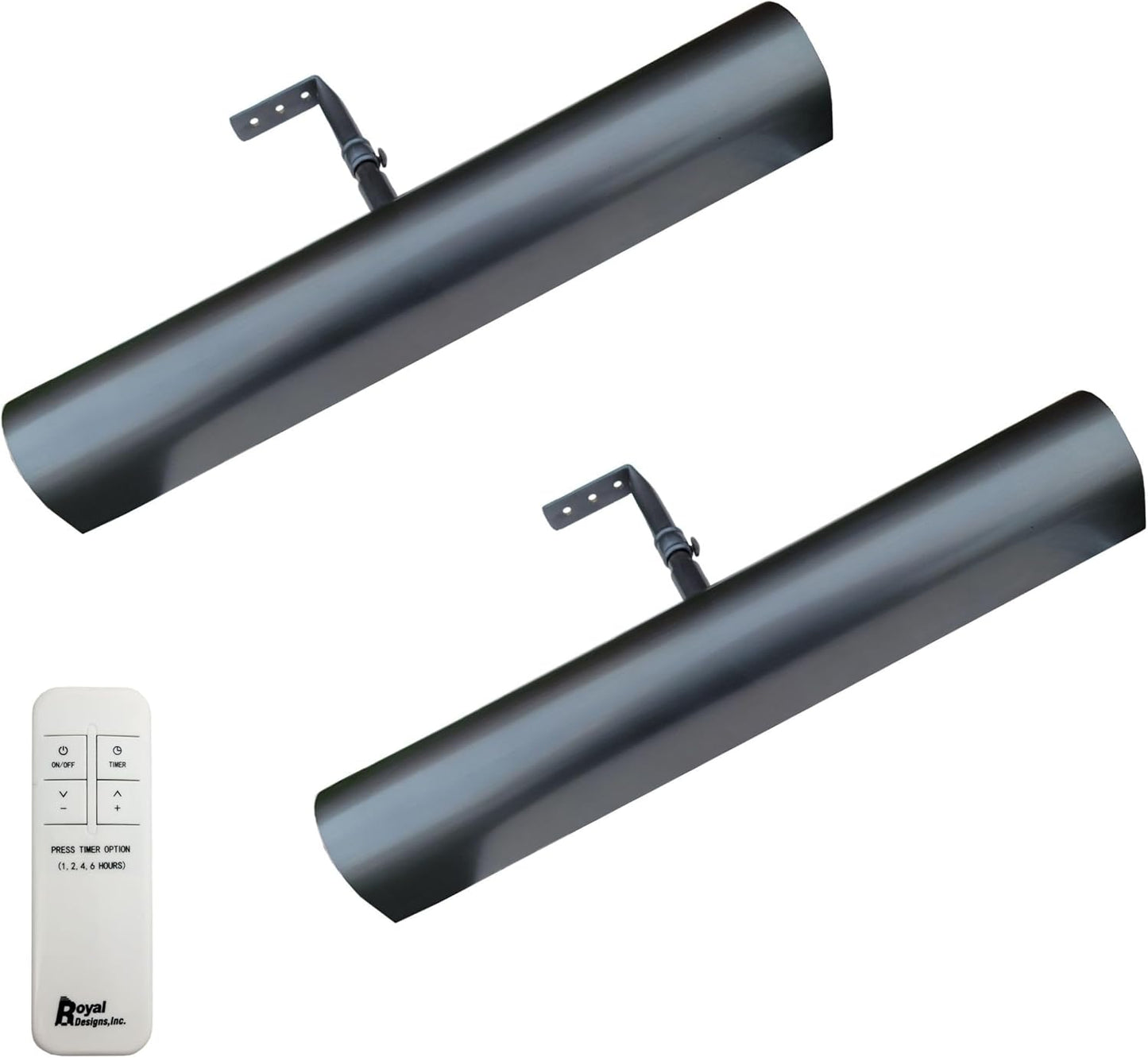 Royal Designs, Inc. Cordless Remote Control LED Picture Light, Dimmable with Timer Function, Oil Rubbed Bronze, 14.75 Inches, 2 Pack