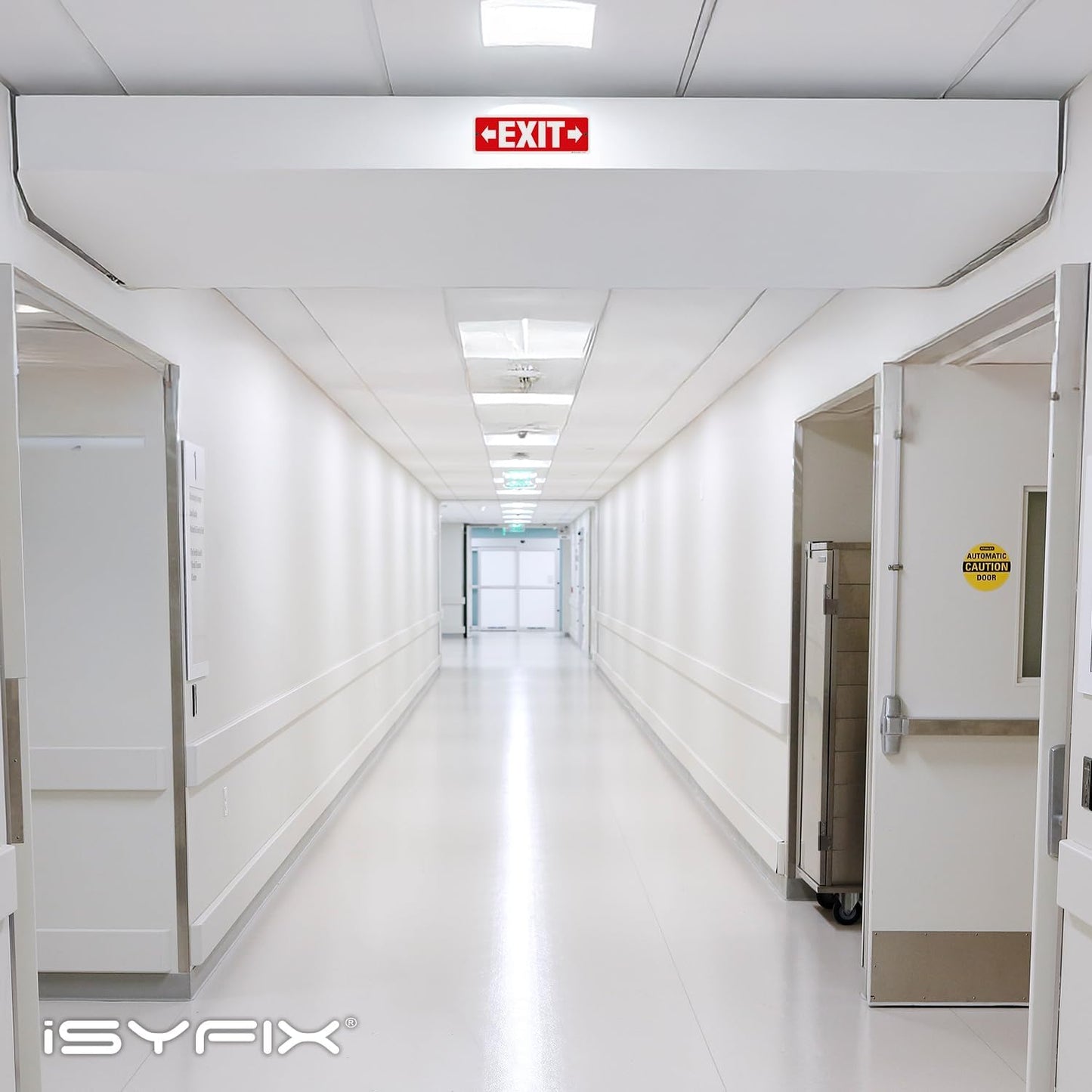 iSYFIX Exit Signs 2 Pack 12x4 Inch with Directional Right & Left Arrows - Rust Free Aluminum, Laminated for UV, Weather, Scratch Resistance - Ideal for Offices, Schools, Theaters, Restaurants