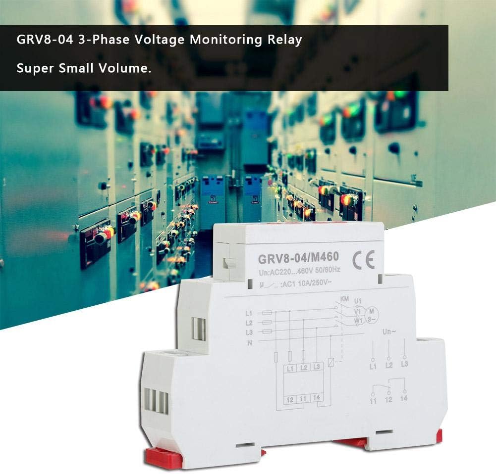 YWBL-WH GRV8-04 M460 Voltage Relay,3-Phase Voltage Monitoring Relay Phase Sequence Phase Failure