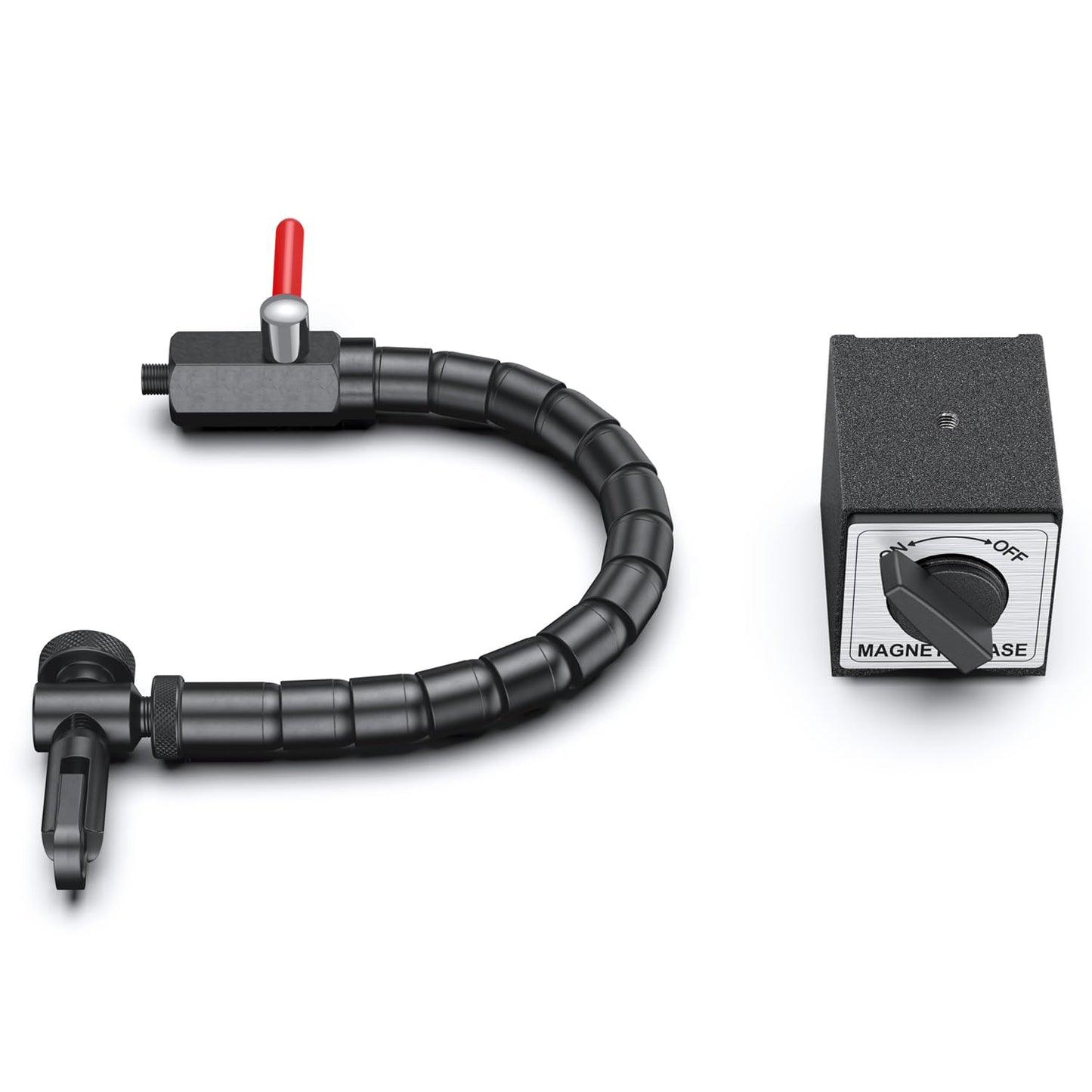 HDLNKAK Indicator Magnetic Base and Flex Arm Combo, 360 Deg Flexible Stem Holder for Digital Dial Indicator Gauge, Premium Disc and Rotor/Ball Joint Gage for Precision Measurements