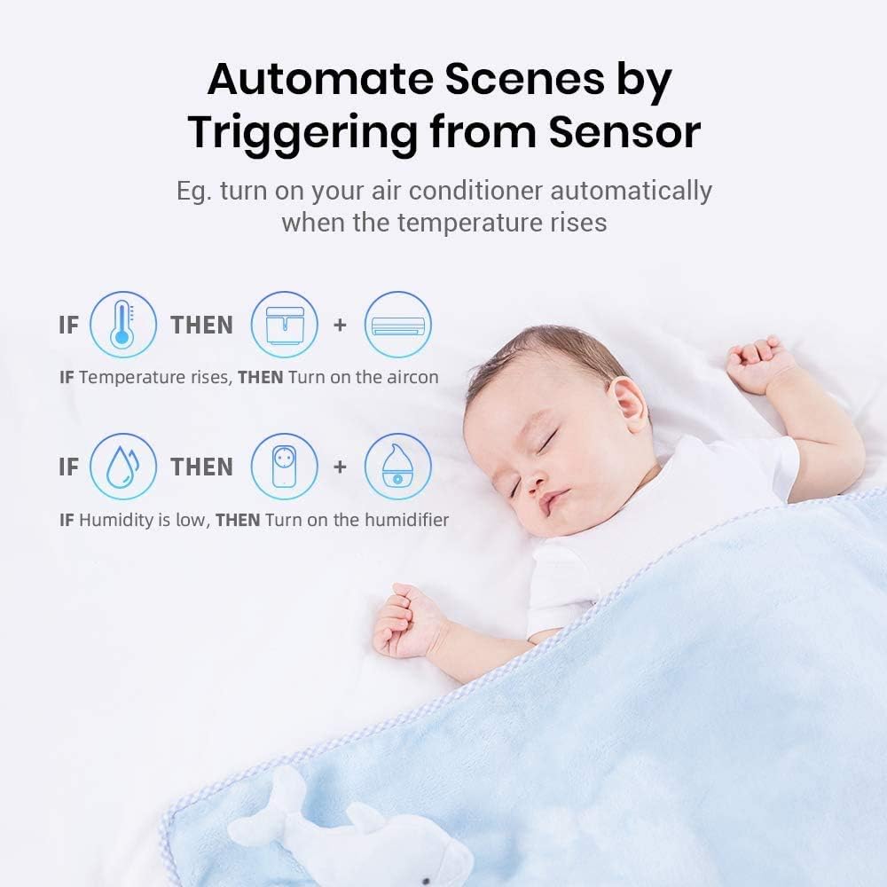 BroadLink Remote Sensor Accessory, Works with RM4 mini and RM4 pro Smart Remote, Temperature and Humidity Monitor USB Cable