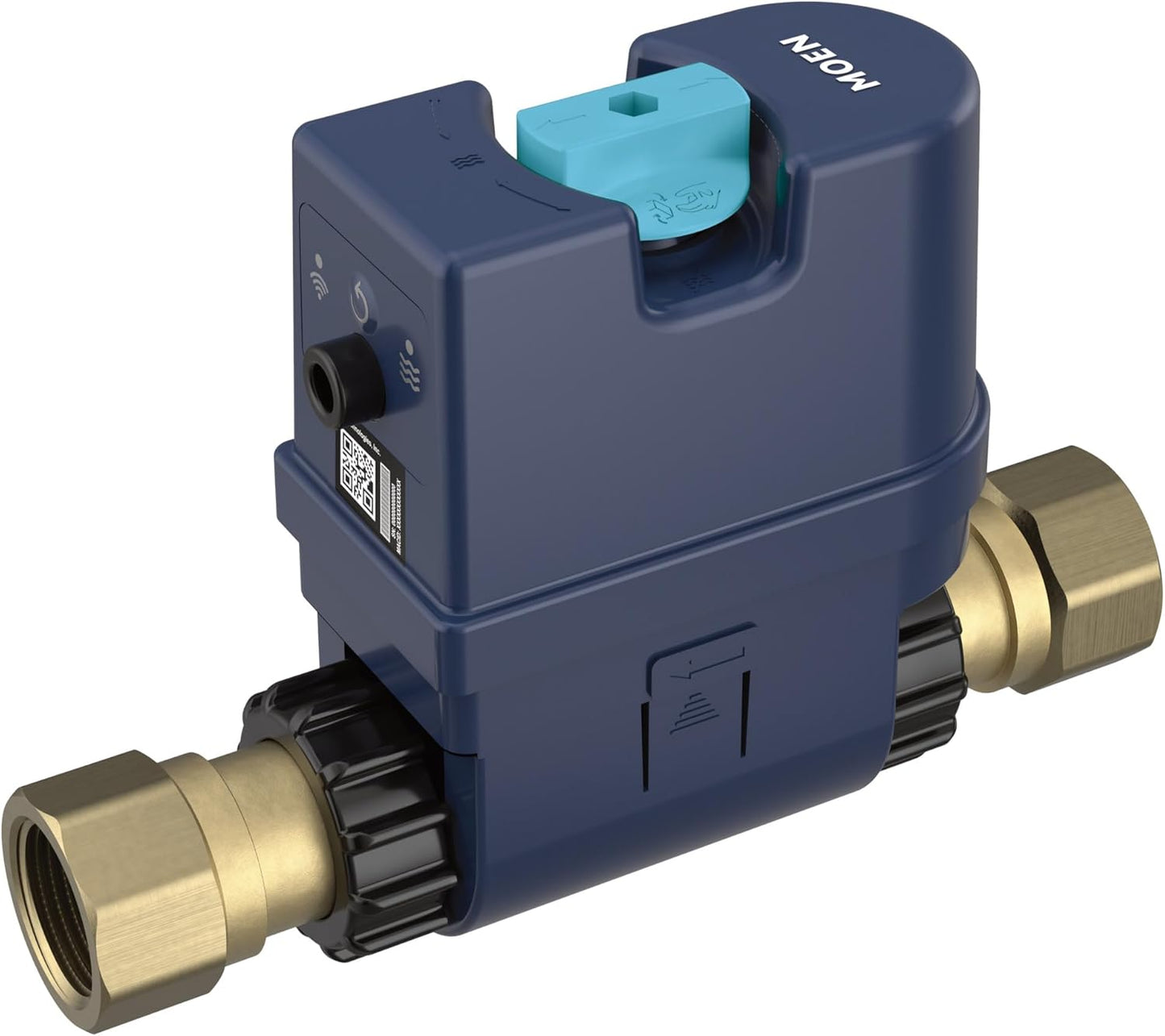 Moen Flo Smart Water Monitor and Automatic Shutoff Sensor, Wi-Fi Connected Water Leak Detector for 1-Inch Diameter Pipe, 900-006