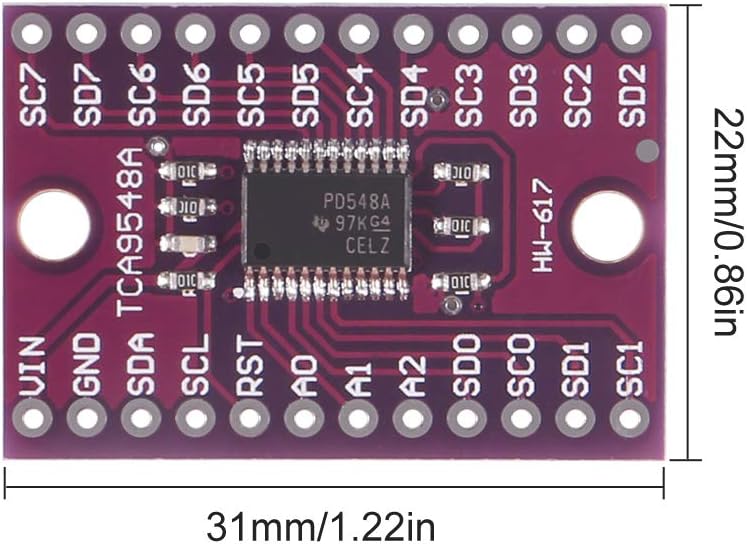 AITRIP 12PCS TCA9548A I2C IIC Multiplexer Breakout Board Module 8 Channel Expansion Development Board for Arduino
