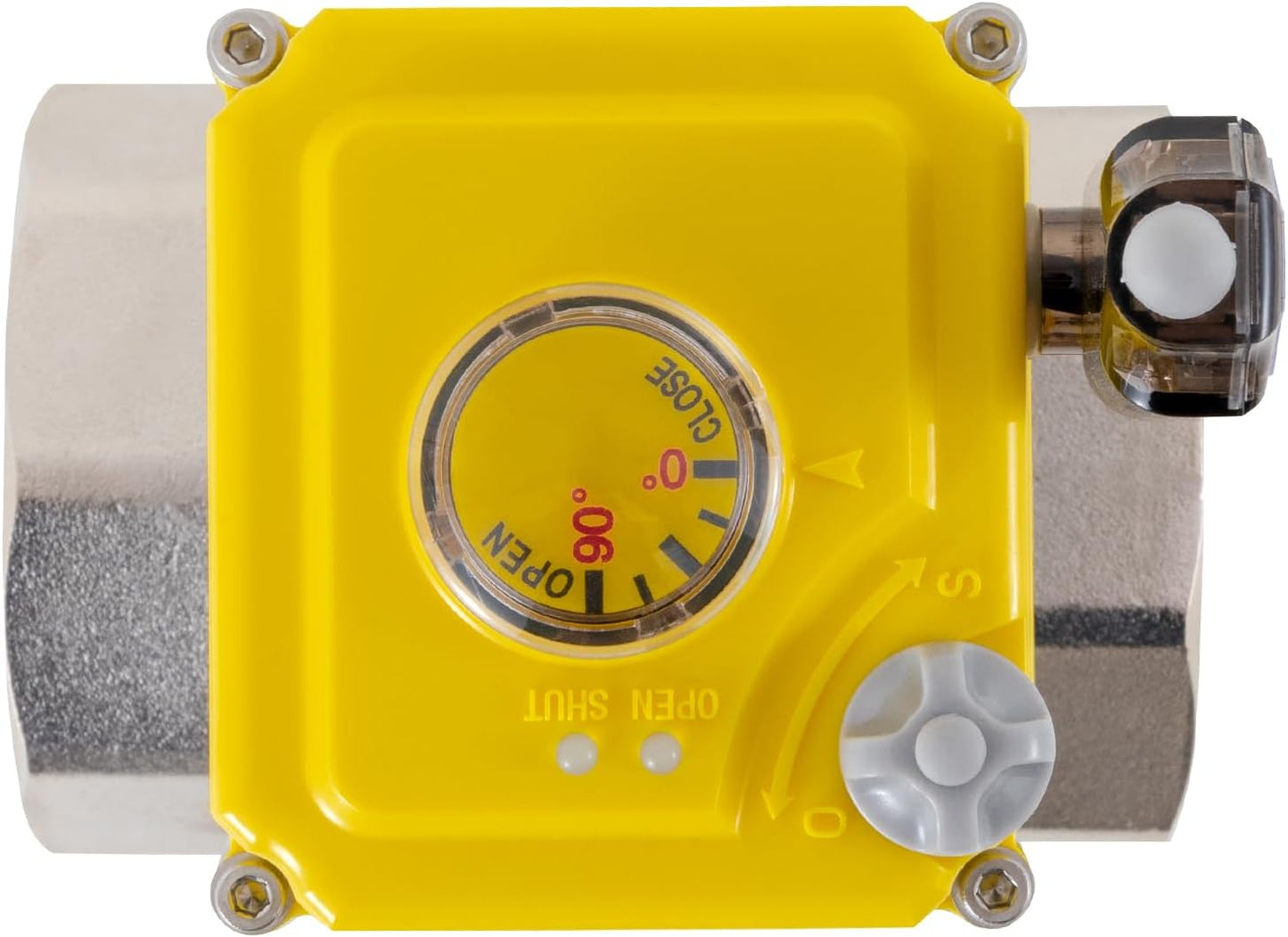 Smart electric valve 1 1/2 inch ball valve Tuya APP smart wifi water valve, 24V electric actuator AC110V-230V power adapter and automatic return setting. Smart timing water valve DN40MM
