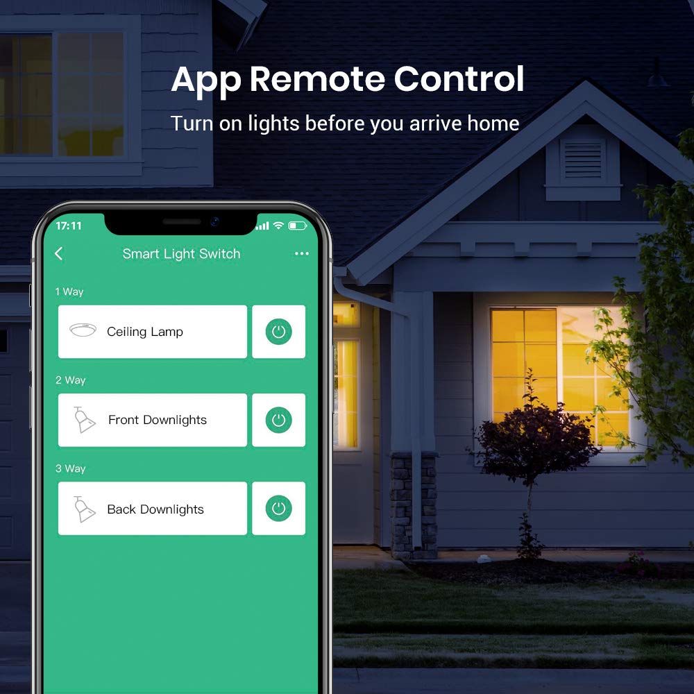 BroadLink Smart Light Switch, No Neutral Wire Required, Single Pole with App and Voice Control, 3-Gang Touch Timer Switch, Compatible with Alexa, Google Assistant, IFTTT, Siri Shortcuts, Hub Required