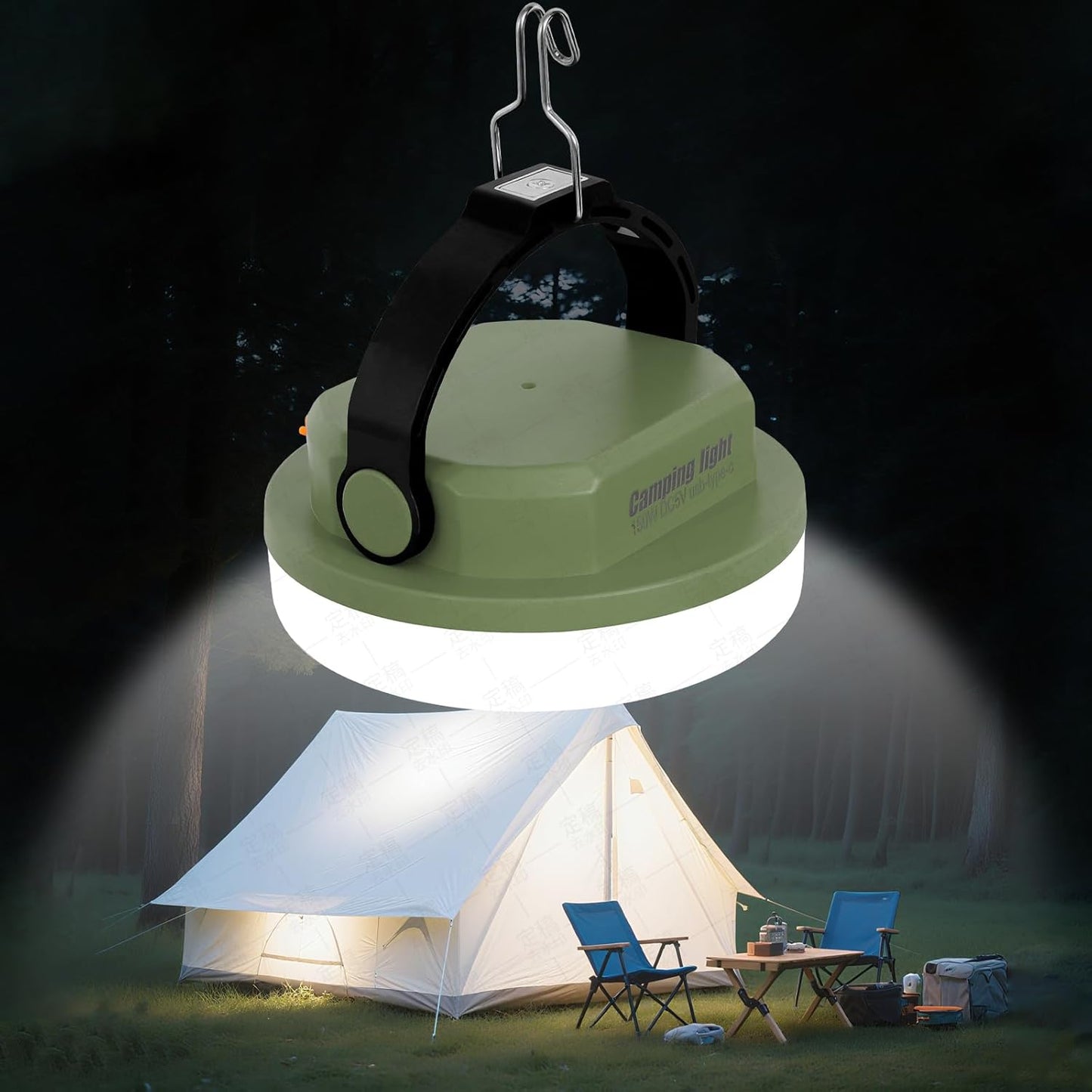Rechargeable Camping Light MAYDENG 4000mAh , 100W, Waterproof LED Light. Suitable for Outdoor Emergencies, Hiking, and Backpacking.