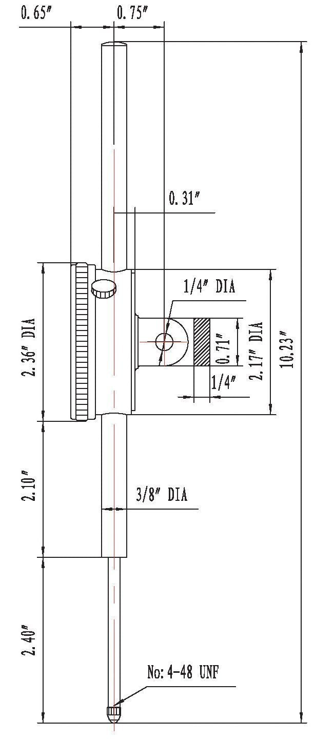 Accusize Industrial Tools 0-2'' by 0.0005'' Dial Indicators, P900-S112