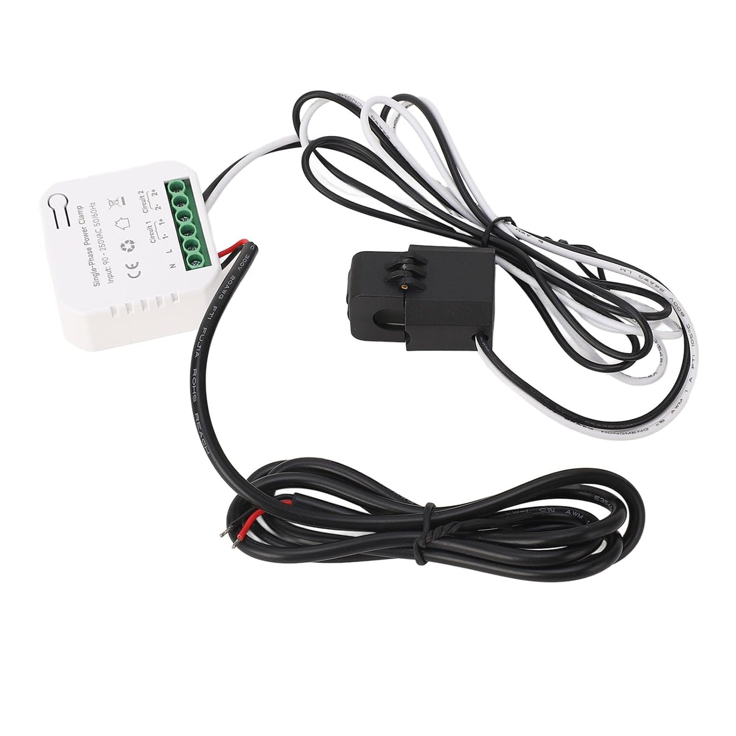 Smart Energy Monitor, Bidirectional Solar PV Grid Power Meter with 80A CT Clamp Sensor, for, Real Time Voltage Current Power Factor Monitoring