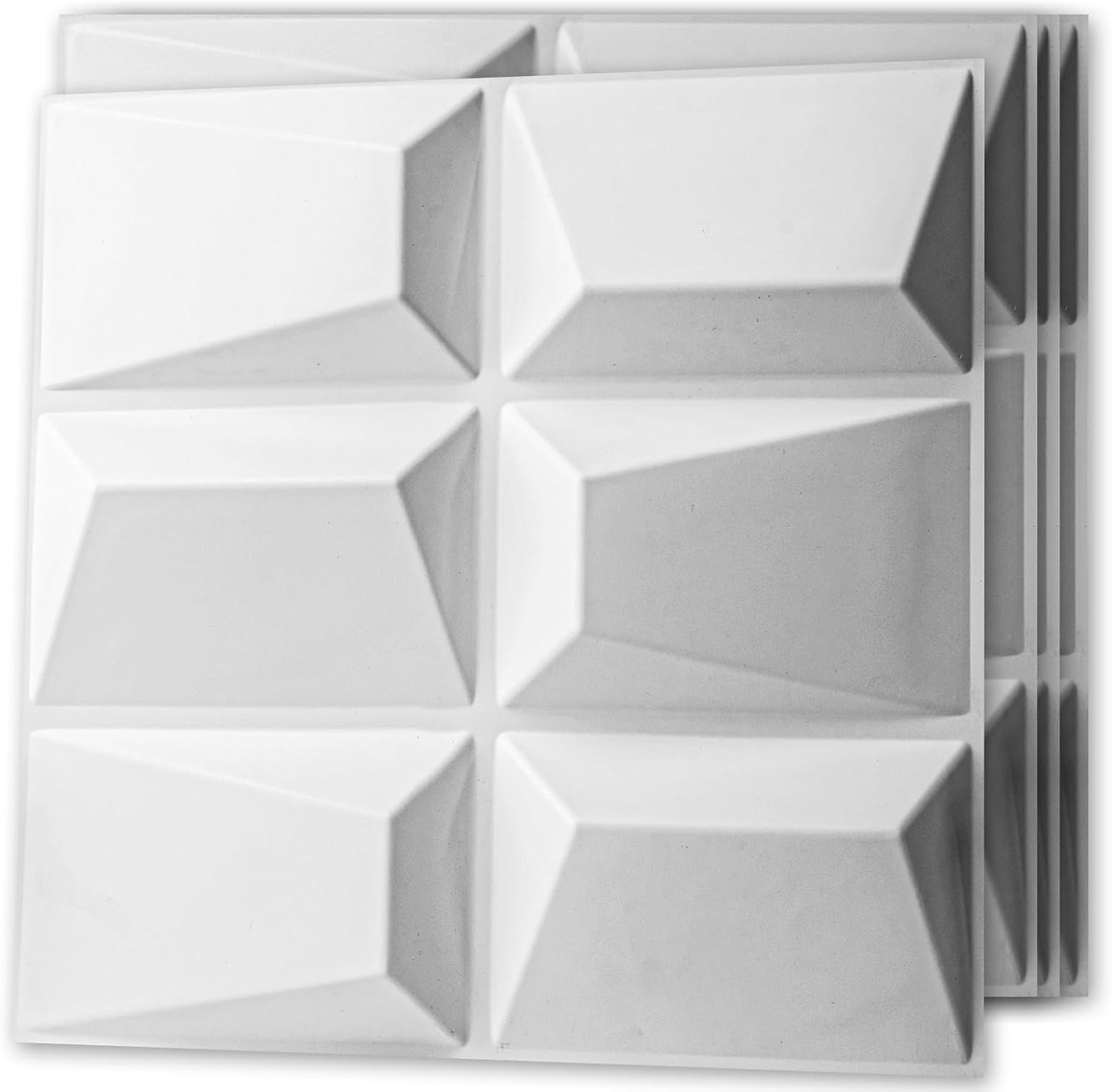 Art3d Decorative 3D Wall Panel, 32 Sq.FT PVC Interior Wall Decor for Living Room, Bedroom, Lobby, Office, Shopping Mall, White