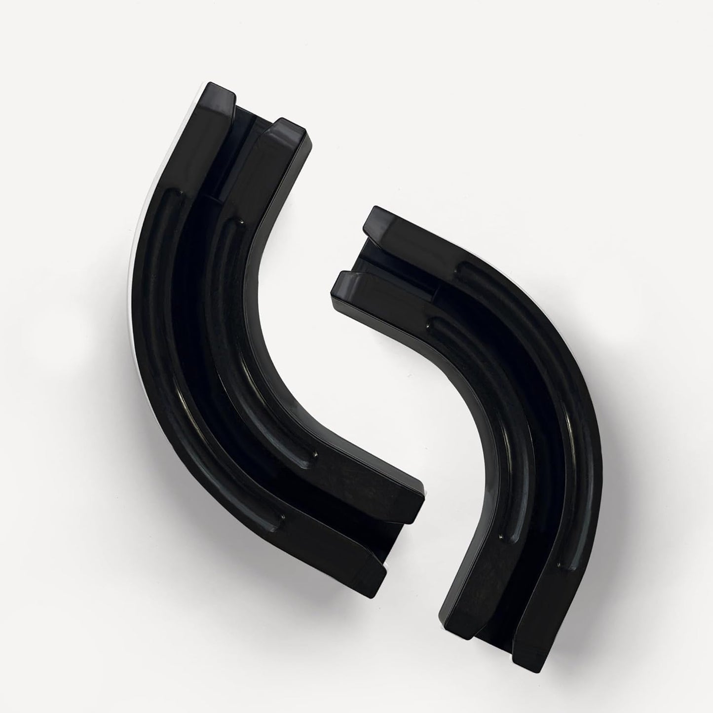 90° Curved Connectors for Ceiling Curtain Track, Ceiling Track for Curtains, Track Curtains Ceiling Mount/Wall Mount, Room Divider Curtains Tracks（Black 2 PCS）.