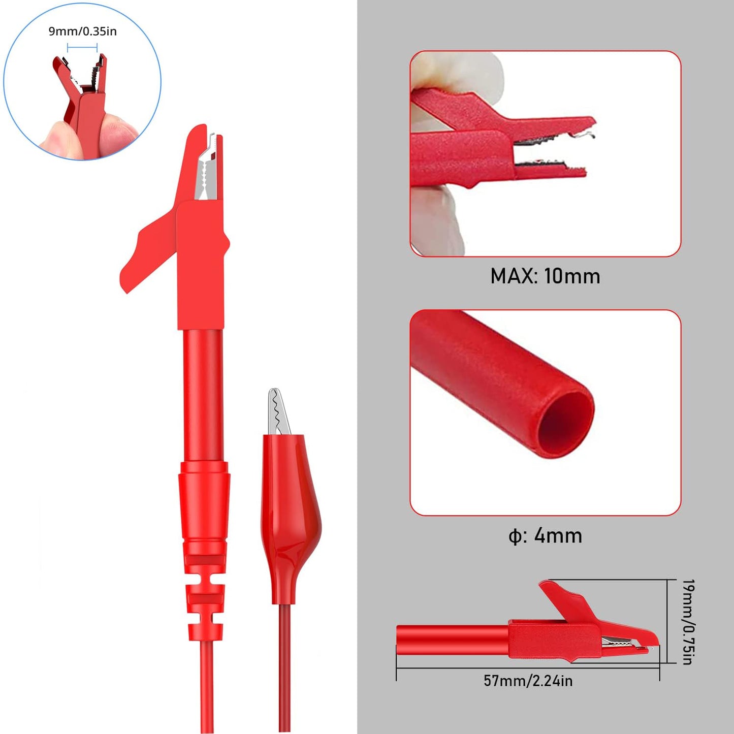 Back Probe Kit 30PCS,Banana Plug to Copper Alligator Clip Automotive Test Leads Set with Alligator Clips, Wire Piercing Probes,30V Back Probe Pins for Automotive Circuit Electrical Diagnostic Testing
