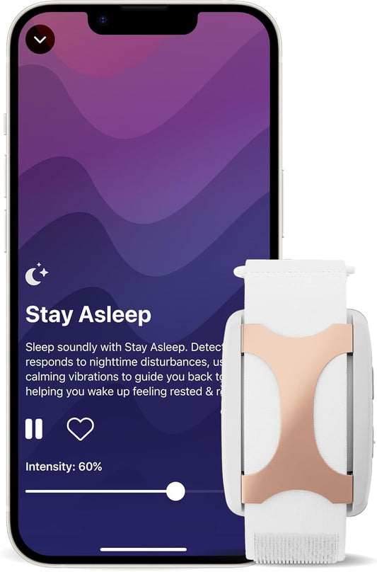 Apollo Neuro Wearable & 12-Month SmartVibes AI Membership – Sleep Aid & Stress Relief Device | Fall Asleep Faster, Sleep Longer & Deeper | Boost Focus, Relaxation & Calm (Rose)