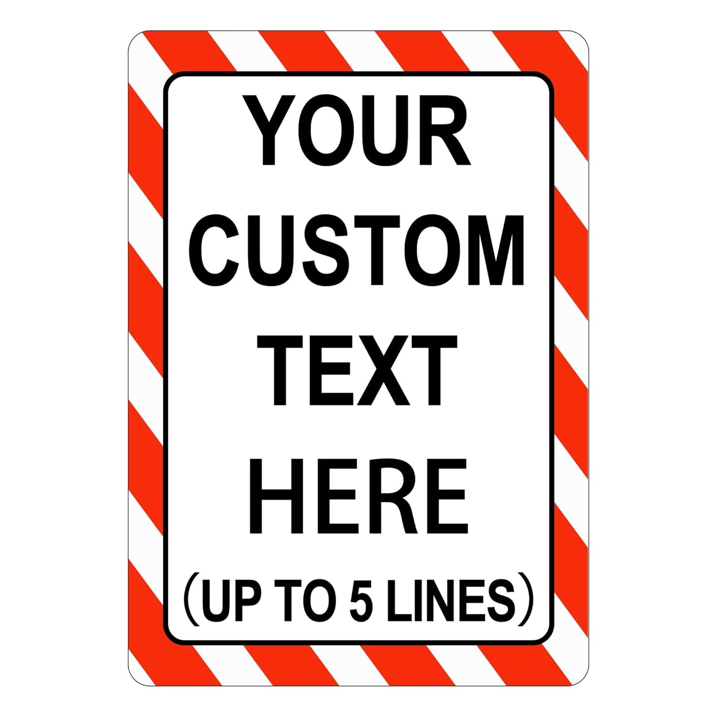 Custom Sign Outdoor Metal Vertical, Personalized Metal Sign for Parking, Gate, Delivery, Garage, Weatherproof Customized Signs for Outside, Make Your Own Signs Custom(18x12 Inches, Border)