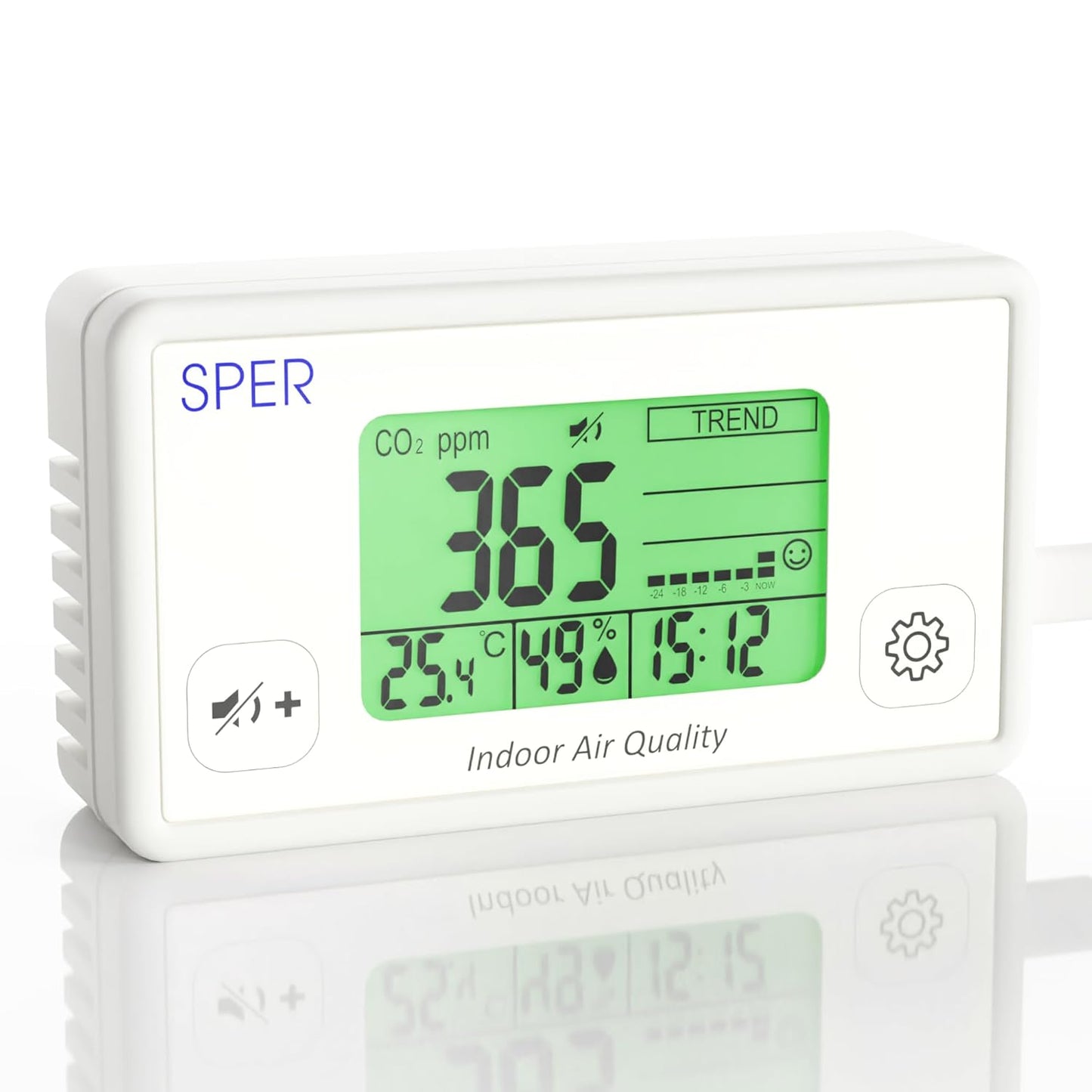 Sper Scientific Indoor Air Quality Monitor with Color Coded Display | Model 800052