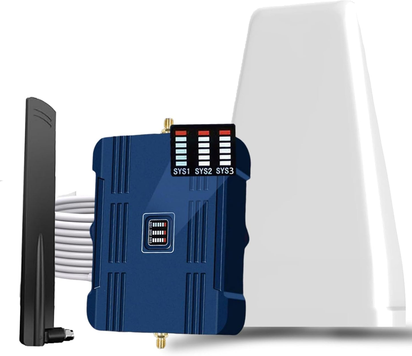 Cell Phone Booster for Home, Cell Phone Signal Booster for Band 5/12/13/17, Boost 5G 4G LTE 3G Data for All U.S. Carriers, FCC Approved (Dark Blue)