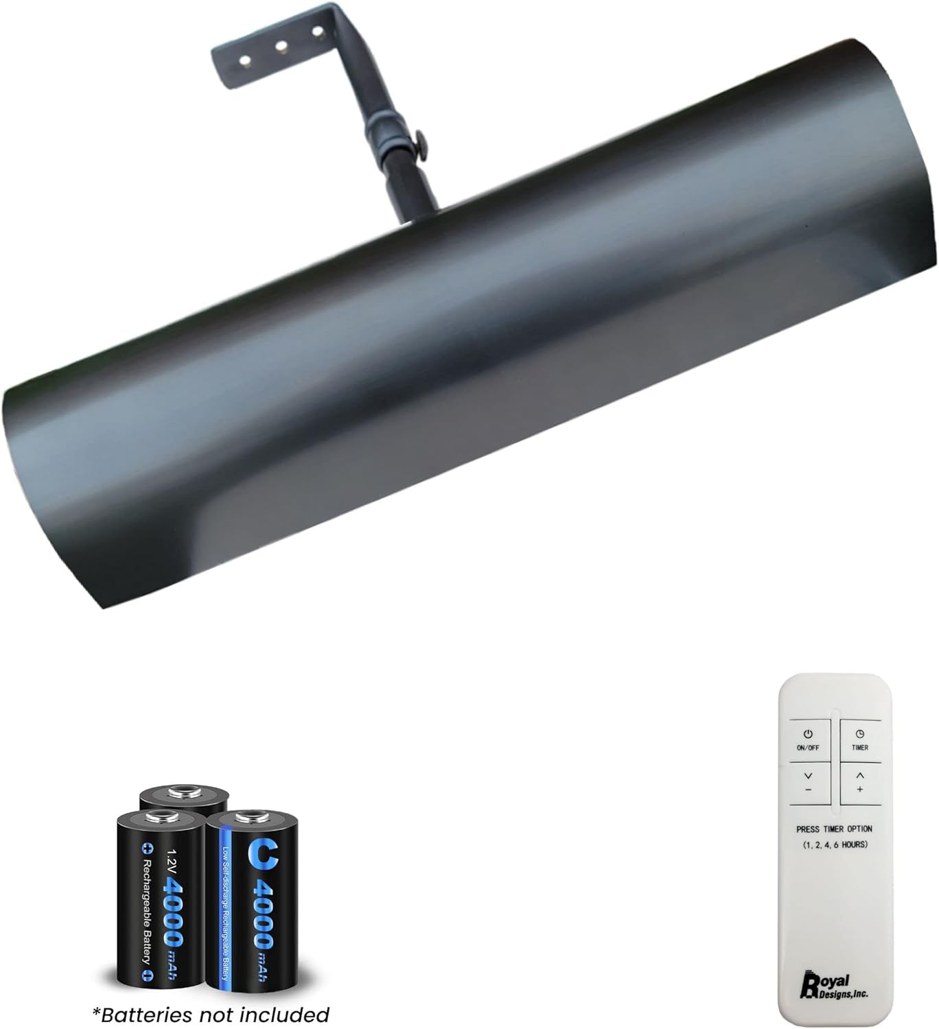 Royal Designs, Inc. Cordless Remote Control LED Picture Light, Dimmable with Timer Function, Oil Rubbed Bronze, 6.75 Inches, 2 Pack