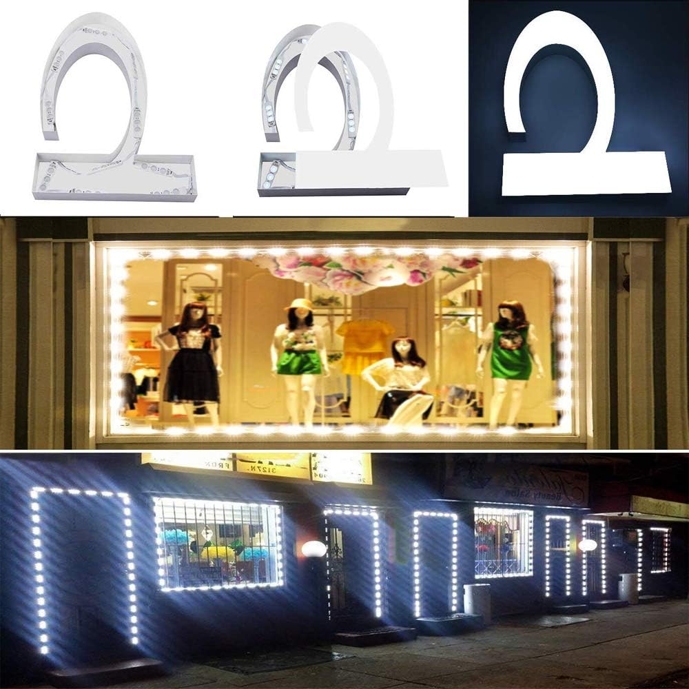 LED Module,Replacement Lights For Inflatables White 10pcs 5 Ft 5730 SMD 150LM Per LED Module IP65 Waterproof Light for Letter Sign Advertising Signs with Tape Adhesive Backside (white light)