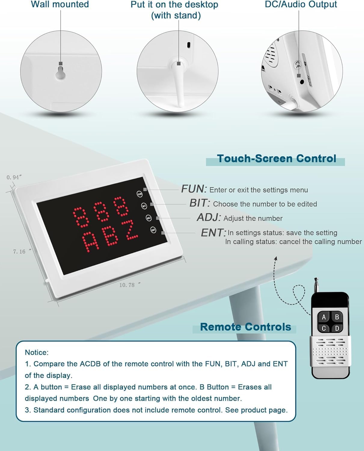 Caregiver Pager System Nurse Calling System 1200+ft Wireless Calling System with 1 Display Receiver/2 Watch Pagers/1 Signal Amplifier/15 Call Buttons for Clinic/Hospital/Nurses Station/Home