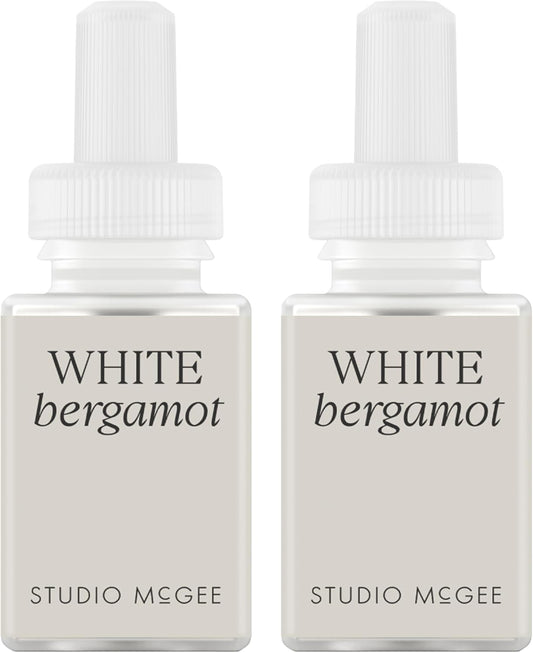 Pura x Studio McGee Home Scent Refill - Smart Air Diffuser - Up to 120-Hours of Luxury Fragrance per Refill - Home Essential - Clean & Safe Diffuser Fragrance - 2 Pack, White Bergamot