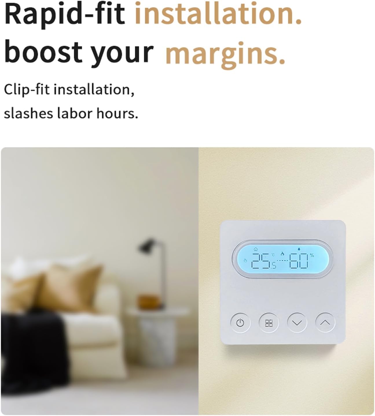 WALFRONT House Thermostat Intelligent Wall Thermostat for ZIGBEE Voice Control 7 Day Heating Plan Smart Room Heater for Water Floor Heating System