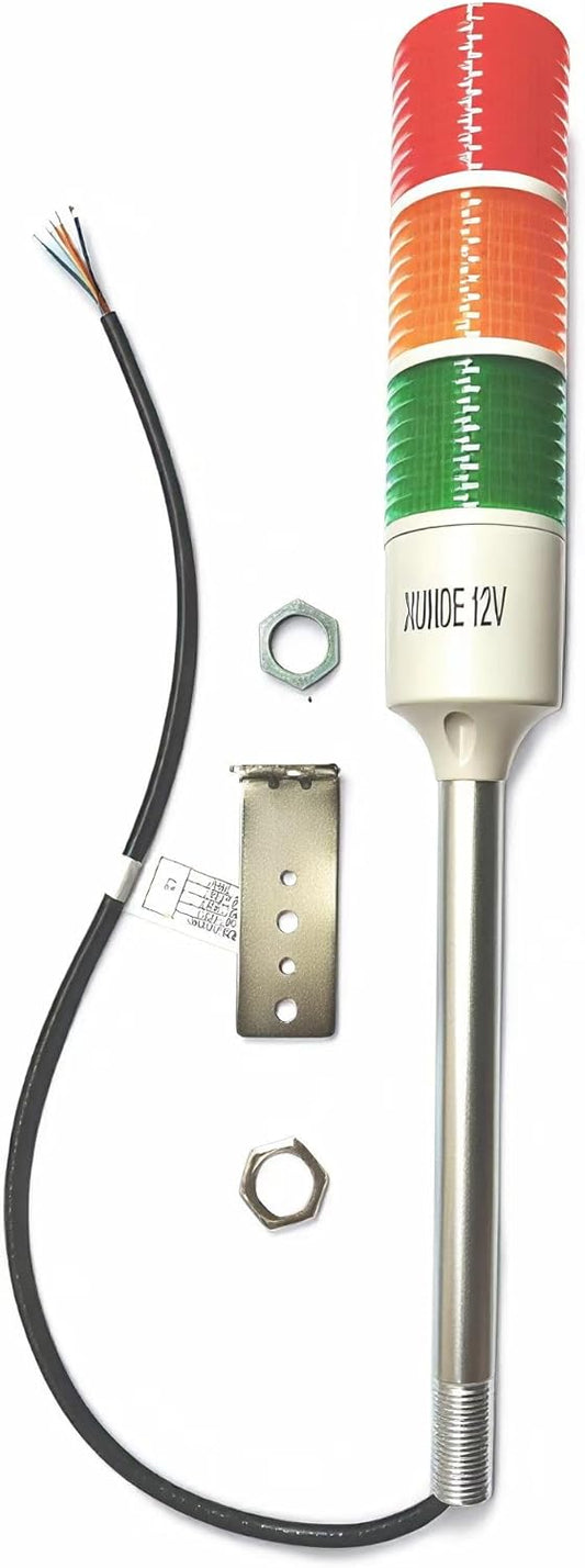 12V DC LED Warning Lights Multi-Layer Industrial Signal Light Alarm Lights Machine Equipment Indicator Lamp (3-Layer)