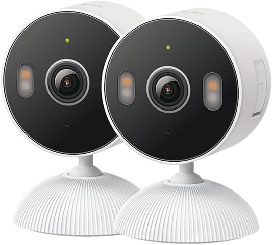Tapo 2K 3MP Indoor/Outdoor Security Camera - Free Person/Motion/Cry Detection, Color Night Vision, IP65 Weatherproof, SD/Cloud Storage, Works w/Alexa & Google Assistant, HybridCam (2-Pack)