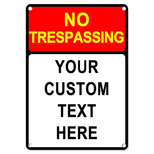 Custom Sign Outdoor Metal Vertical, Personalized Metal Sign for Parking, Gate, Delivery, Garage, Weatherproof Customized Signs for Outside, Make Your Own Signs Custom(18x12 Inches, Header)