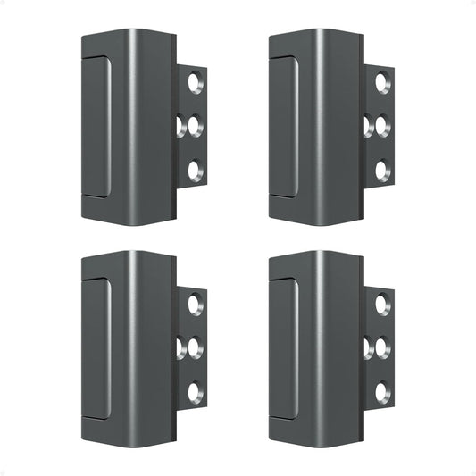 4Pack Home Security Door Reinforcement Lock Childproof, Door Locks for Kids Safety, Door Lock Latch Stopper for Front Door Inside Top of Door, Aluminum Construction Finish