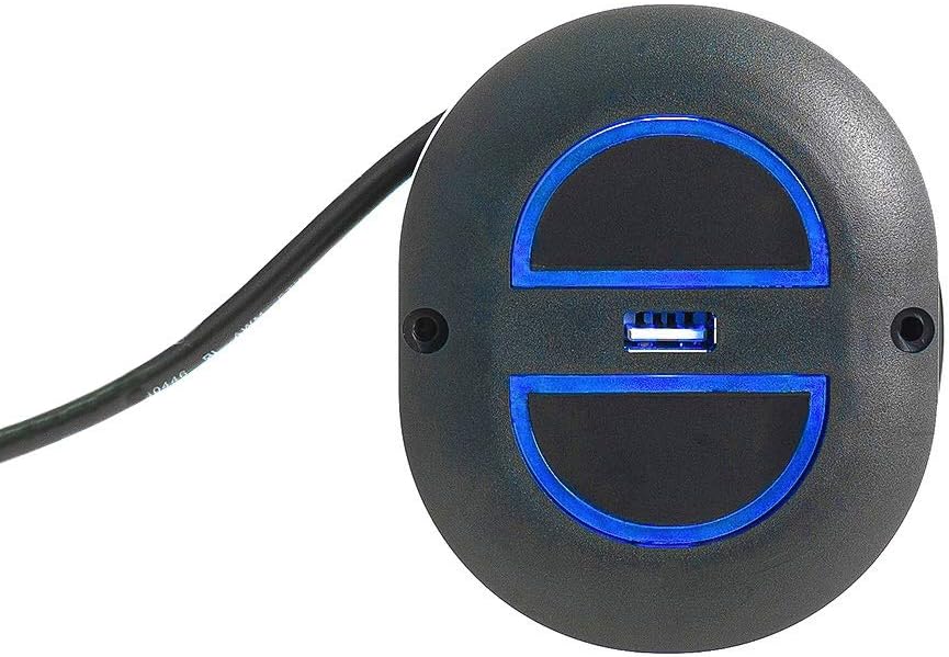 Fruhdi Oval 2 Button 5 Pin Switch Remote Control Replacement with USB and Blue Light for Power Recliner Electric Chairs Bed