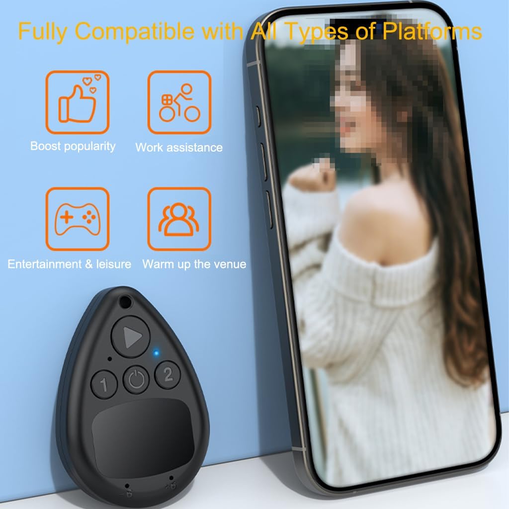 Wireless Mobile Phone Screen Auto Clicker – Adjustable Speed, Silent Operation, No Root Required – Auto Touch Clicker for Android & iOS Devices, Game & App Automation Tool by BLUECC (1 dragging 2)