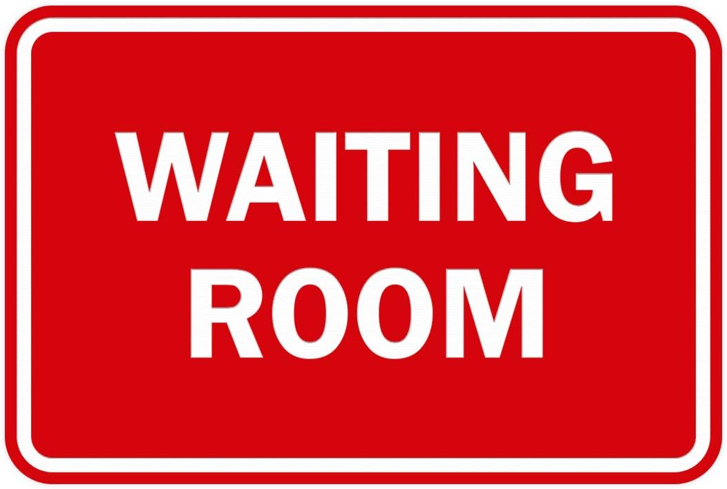 Signs ByLITA Classic Framed Waiting Room (Red) - Small
