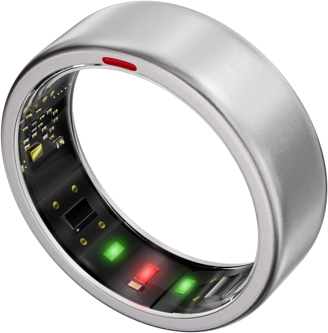 Ring OnePlus - Ultra-Thin Titanium Smart Ring - 7 Days Battery Life - Fitness/SPO₂/Stress/HR/Sleep Skin Temperature Tracker - No App Fee - iOS&Android Compatible (Silver,Size 9)