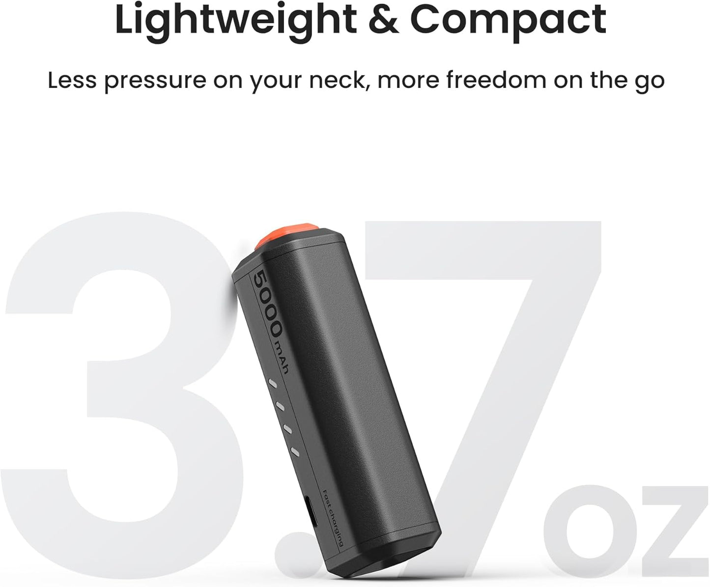 KIWI design P5000 Compact Power Bank, 2 Pack 5000mah Battery Pack Compatible with Meta Quest 3/3S/2/Pro, 20W Fast Charing, Swap for Unlimited Power, Suitable for 360 Camera and All Type-C Devices
