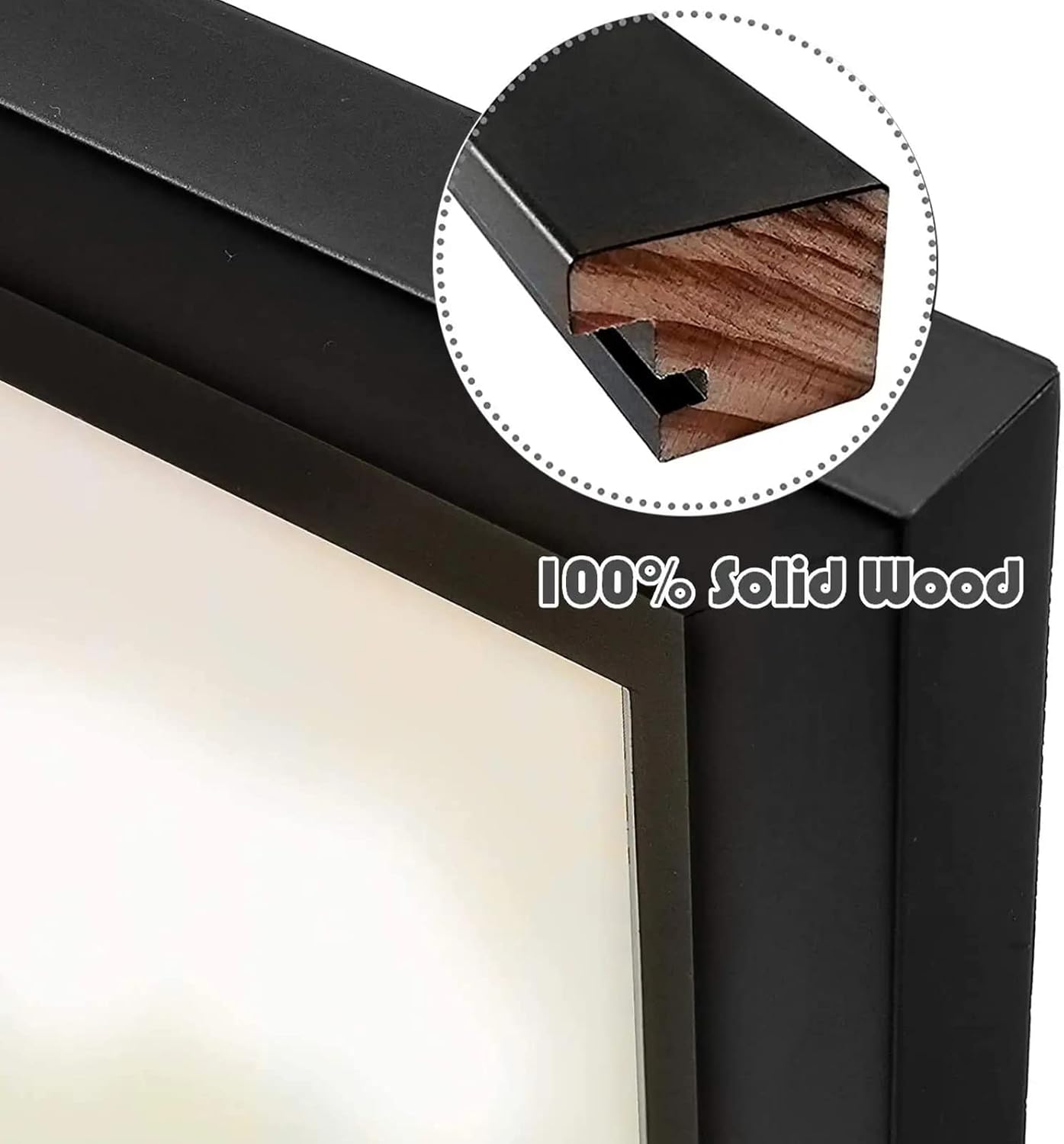 Golden State Art, Set of 3, 9x18 Black Wood Frame - Black Mat for Three 5x7 Pictures - Sawtooth Hangers- Swivel Tabs - Wall Mounting - Landscape/Portrait - Real Glass - Collage Frame