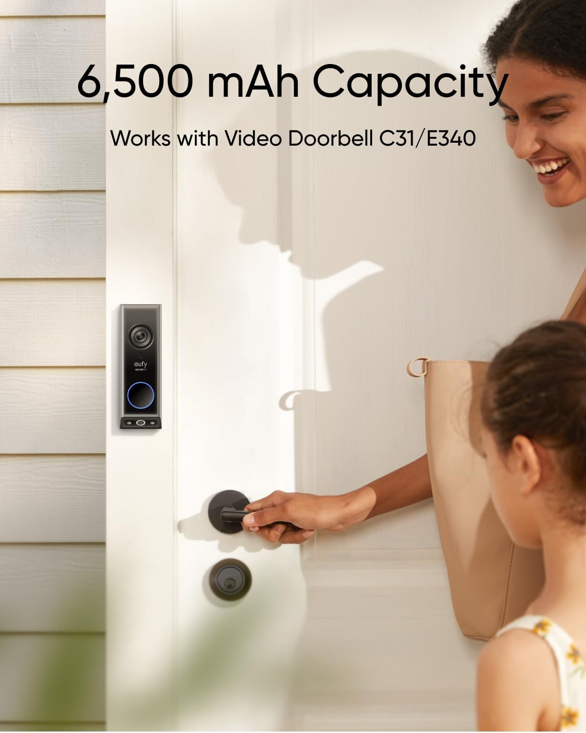 eufy Security Video Doorbell Camera C31,Extra Rechargeable Battery Pack,2K FHD,Dual Power Options,Live Video Call,24/7 Recording,Human and Motion Detection,HomeBase S380 Compatible,No Monthly Fee