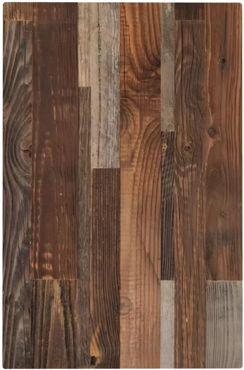 Vintage Brown Wooden Boards Print Wood Grain Light Switch Cover Plate 1 Gang No Device Blank Electrical Wall Plates Faceplate Decorative Switch Plate for Farmhouse Home Decor