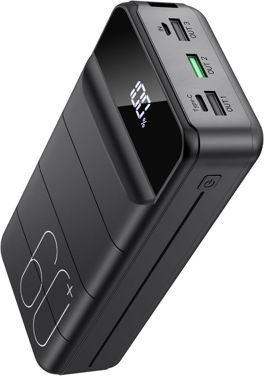 Portable Charger Power Bank 60000mAh Fast Charging 22.5W PD4.0 & QC 4.0 with USB C Battery Pack Charger Portable High Capacity Portable Phone Charger Power Bank for iPhone,Samsung,Travel (Black)