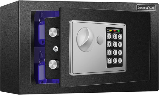JUGREAT 37 Keys Cabinet with Sensor Light,Electronic Key Safe,Pin Code Keyless Storage Box for Keys,Secure Wall Mount Safe with 37 Key Tags