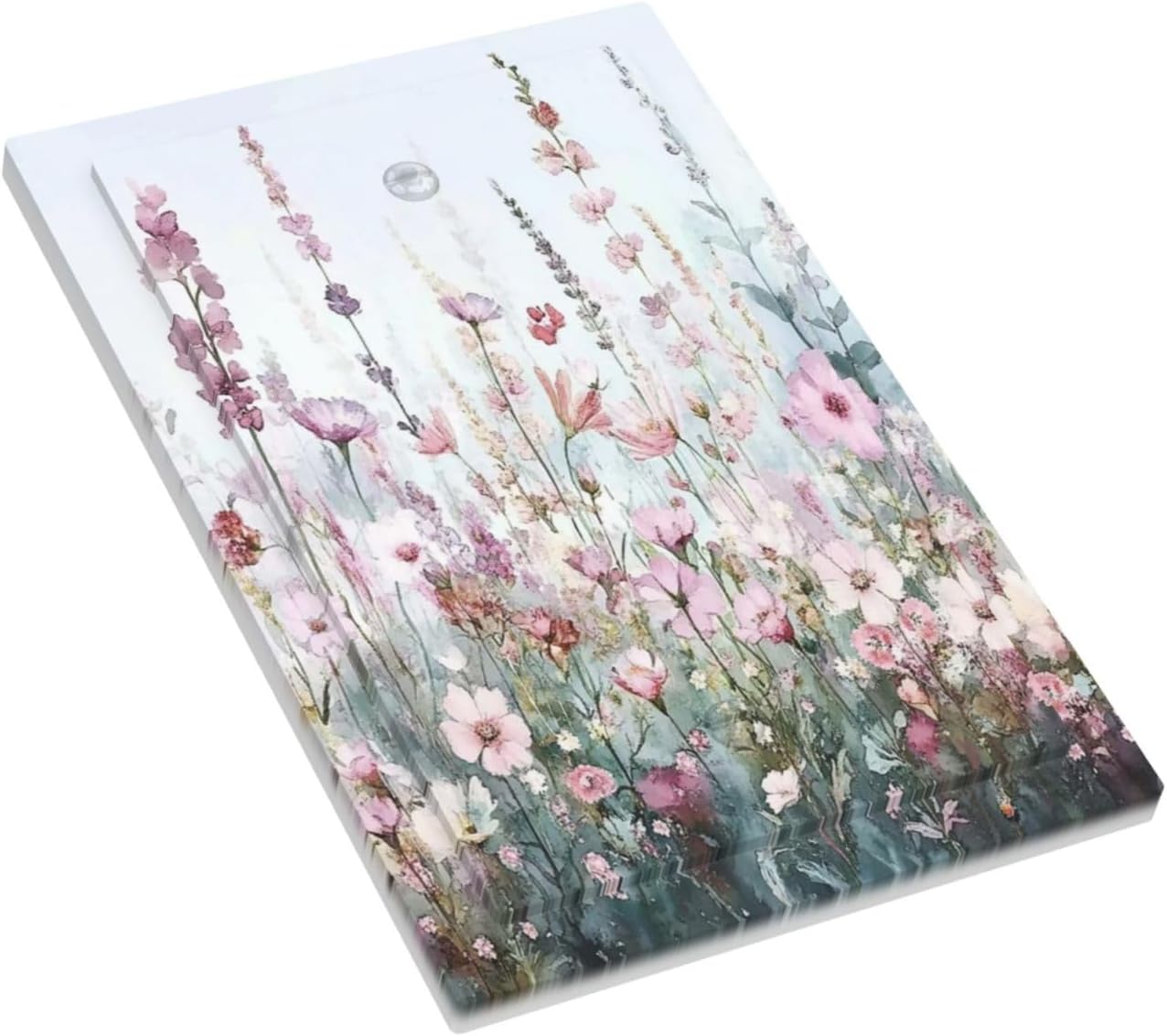Pink Floral Watercolor Botanical Wildflowers Light Switch Cover Plate 1 Gang No Device Blank Electrical Wall Plates Faceplate Decorative Switch Plate For Bed Room Living Room Decor