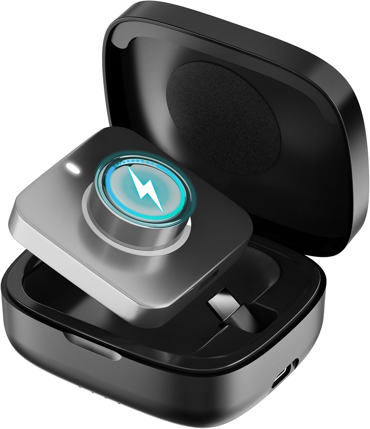 Wireless Charging Case for Oura Ring 4 & 3 Charger, 1000mAh Portable Travel Charger Station Fits All-Sized Ring Gen 4 & 3, 30-Day Runtime (Official Charger NOT Included)