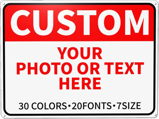 Bulk Custom Signs Outdoor Metal Sign Personalized Signs for Business, Office, Home, Road Signs, Garden Signs, Parking Signs, Decorative Signs, 17''x12''
