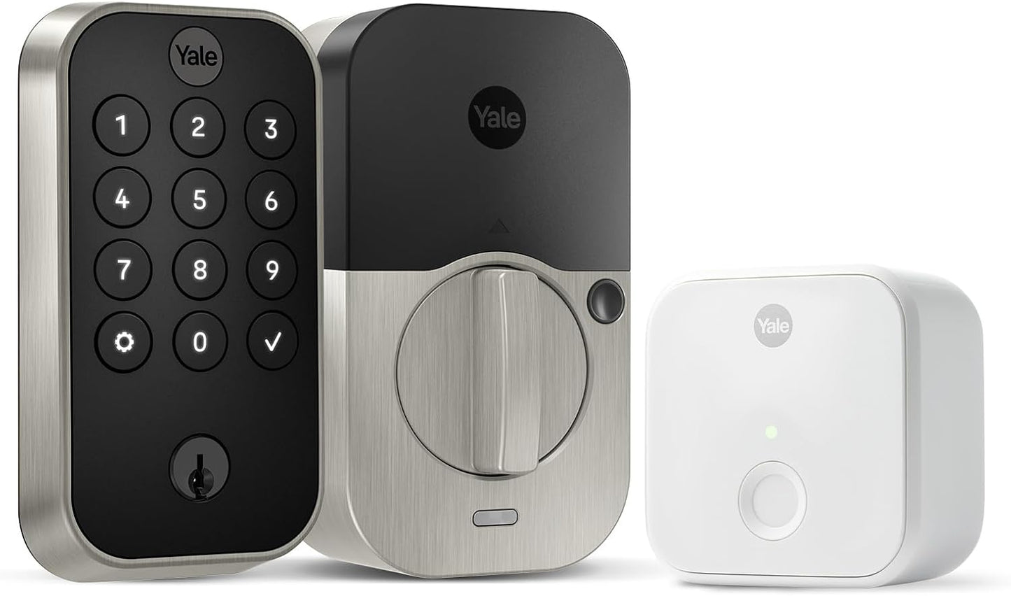 Yale Assure Lock 2 Keypad with Wi-Fi Connect, Satin Nickel Deadbolt for Vacation Rental Hosts, YRD410-CB1-619