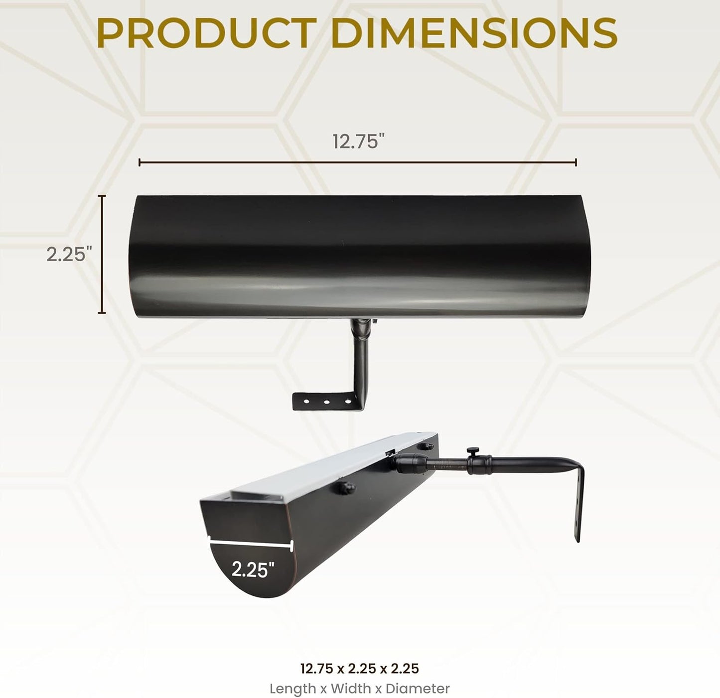 Royal Designs, Inc. Cordless Remote Control LED Picture Light, Dimmable with Timer Function, Oil Rubbed Bronze, 12.75 Inches, 2 Pack