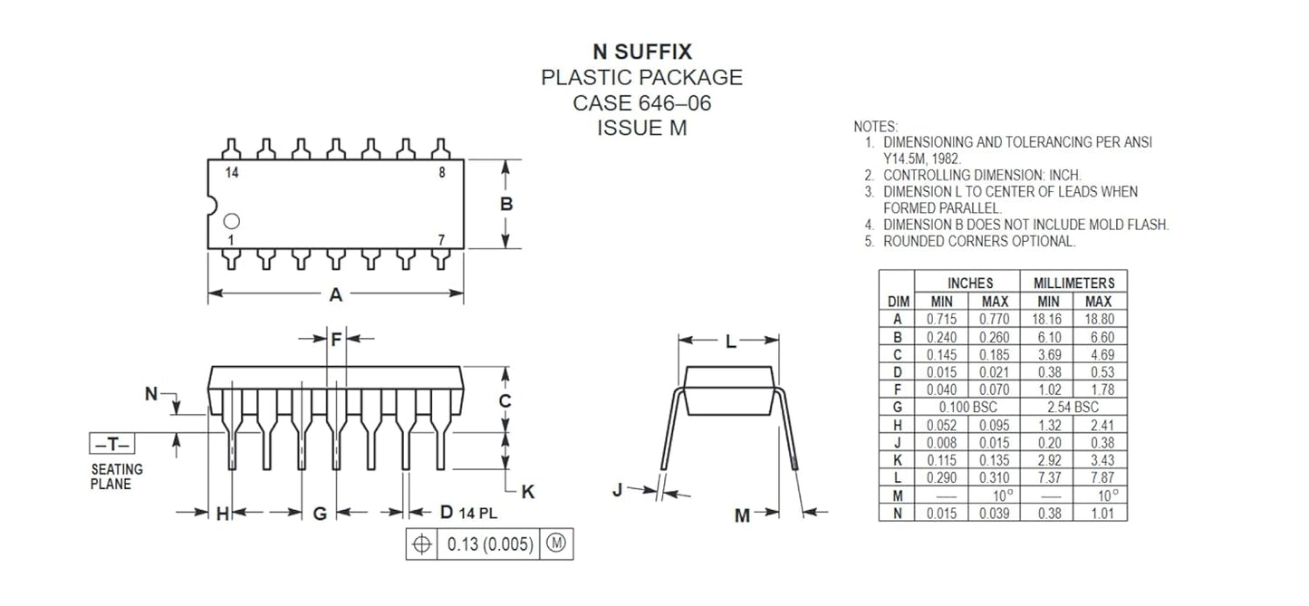 20pcs SN74LS08N 74LS08 HD74LS08P Quadruple 2-Input Positive-and Gates，Low Power Schottky 4.75V to 5.25V，DIP-14.
